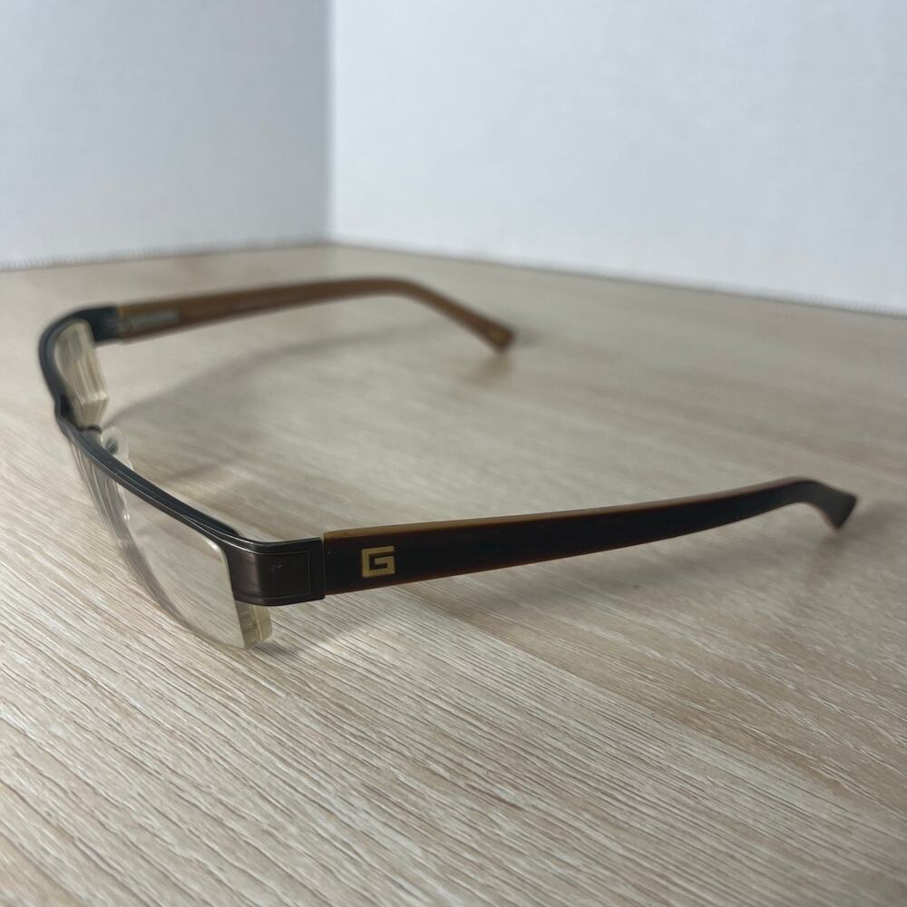 Gucci GG739 C5A Eyeglasses Brown Frames Half Rim PARTS ONLY 53-18-125 Italy - Picture 9 of 16
